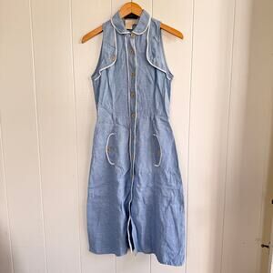 Max Mara Weekend Pilcro Linen Dress Made in Italy Size 6